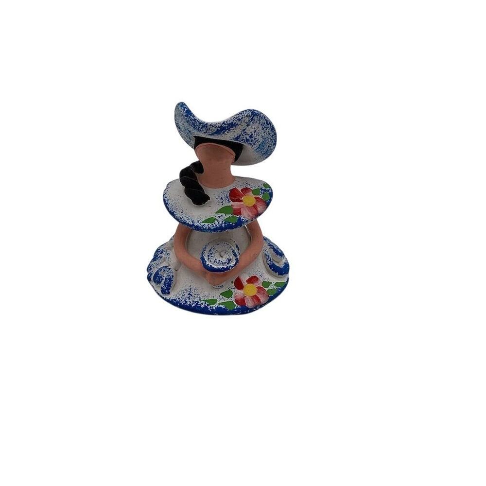 Handmade Faceless‎ Doll Figurine Floral Design